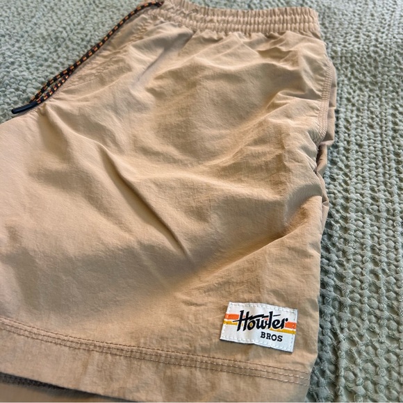 Howler Brothers Salado Shorts in Tan/Isotaupe, size XL. Drawstring, 7” inseam - Picture 4 of 7